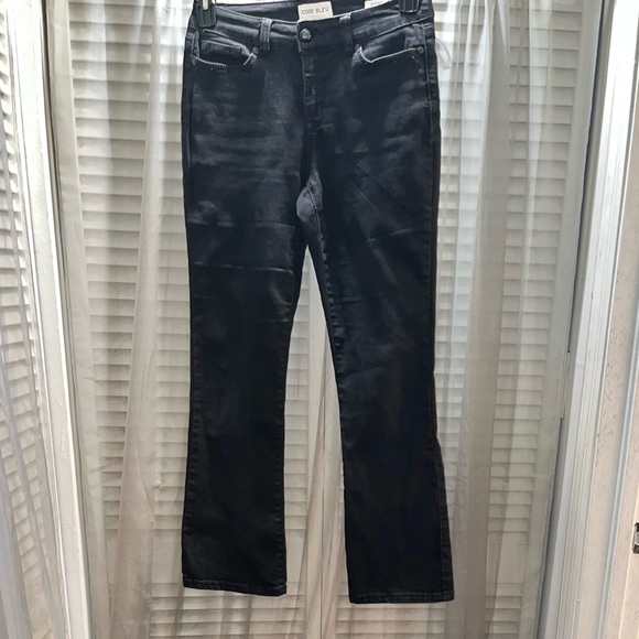 CODE BLEU Women’s Soleil Curvy Boot Cut Black Denim Jeans. Sz 6P. - Picture 2 of 5